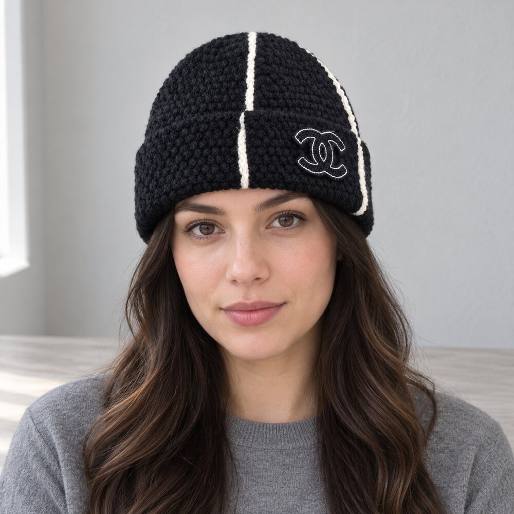 CHANEL CC Cuffed Knit Beanie - Picture 2 of 6